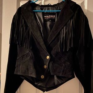 Leather by Wilson’s Fringe Suede Coat
